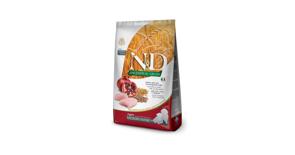 FARMINA ND Dog ANCESTRAL MEDIUM MAXI POLLO 12KG | Hundefutter Für Adulte Hunde Aller Rassen