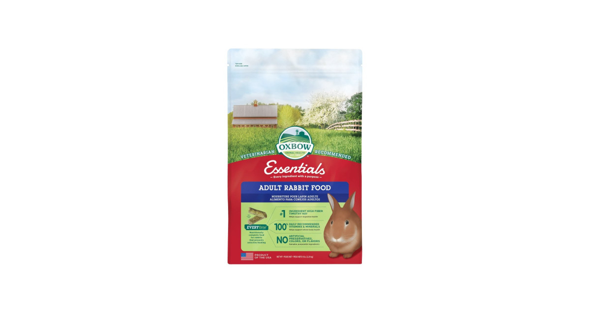 Nourriture Pour Jeunes Lapins Oxbow Essentials - Granulés Uniformes 2,5 Kg, Pour Lapines Gestantes Et Allaitantes Aussi