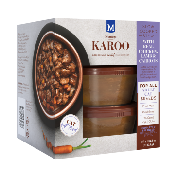 Montego Karoo All Breed Chicken Wet Cat Food Tub - 3x125g