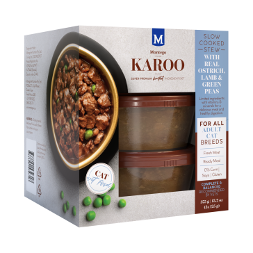 Montego Karoo All Breed Ostrich Wet Cat Food Tub - 3x125g
