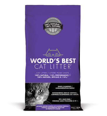 World's Best Multiple Cat Clumping Cat Litter - Lavender