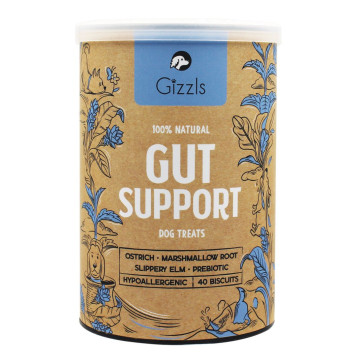 Gizzls Botanicals Gut Support Dog Treats - 40 Biscuits