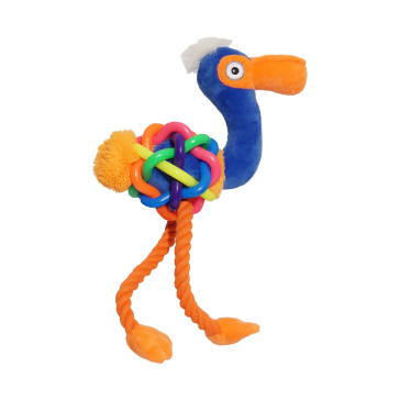 Rosewood Multi Texture Flamingo Rope Dog Toy