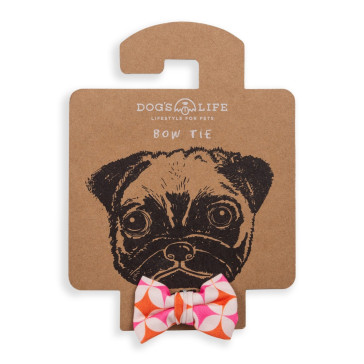 Dog's Life Starbust Retro Pink Pet Bow Tie