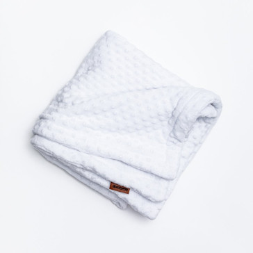 Pet Heaven Minky Dot Double Plush Pet Blanket - White 