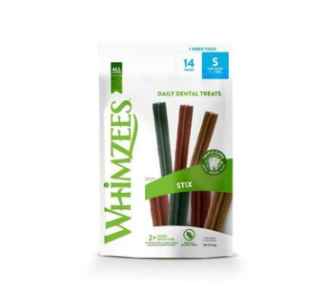 Whimzees Stix Medium Dog Weekly Dental Treat - Pack of 7