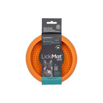Lickimat UFO Lick Mat for Dogs - Orange