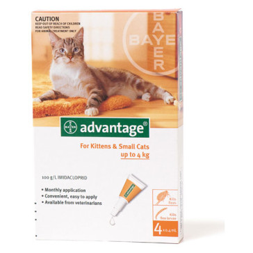 Advantage Kitten & Small Cat 0-4kg Flea Treatment