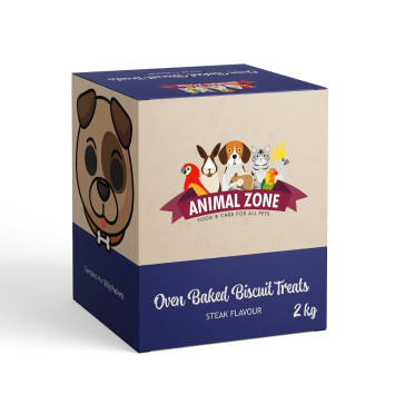 Animal Zone Oven Baked Steak Dog Biscuits - 2kg