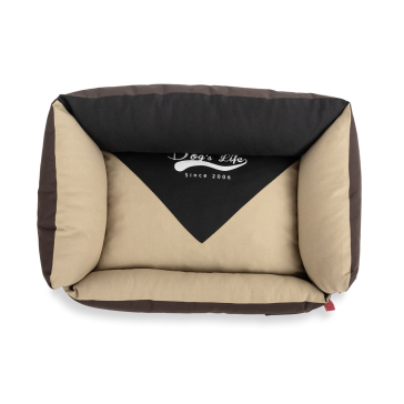 Dog's Life Vintage Lounger Brown Waterproof Dog Bed
