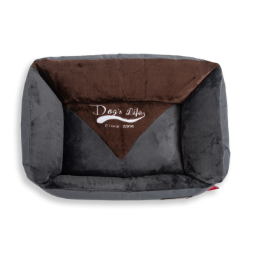 Dog's Life Vintage Lounger Waterproof Dog Bed - Grey