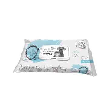 M-Pets Pet Antibacterial Pet Cleaning Wipes - 40 Piece