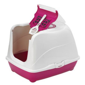 Moderna Flip Cat Litter Box & Scoop - Hot Pink