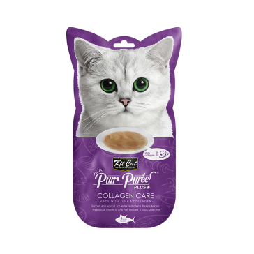 Kit Cat Purr Puree Plus+ Tuna & Collagen Care Cat Treats