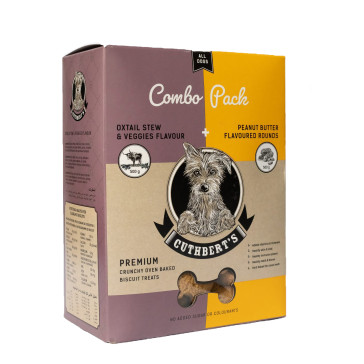Cuthbert's Oxtail & Peanut Butter Combo Pack Dog Biscuits - 1kg