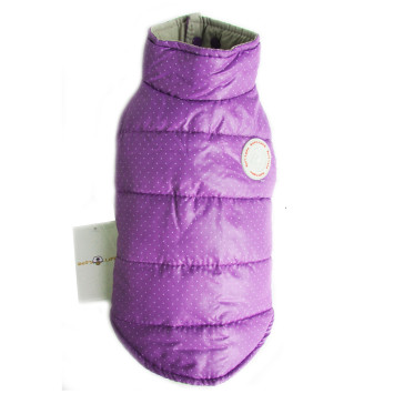 Dog's Life Polka Dot Dog Parka-Purple