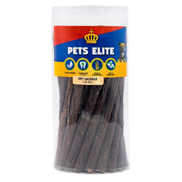 Pets Elite Dry Sausage Tub Dog Treats - 36 peice
