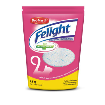 Bob Martin Felight Antibacterial Fresh Lemon Crystal Cat Litter-1.8kg