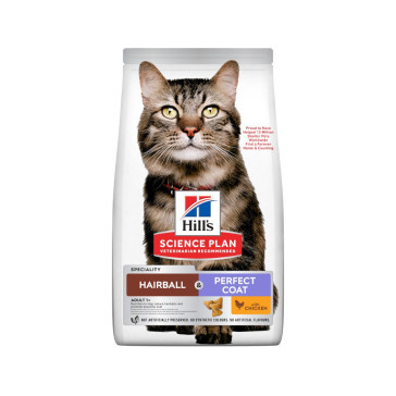 Hill's Science Plan Hairball & Perfect Coat Chicken Adult Cat Dry Food