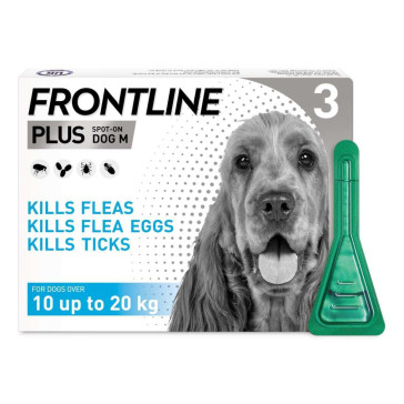 Frontline Plus Medium Dog Tick & Flea Treatment - 10-20kg