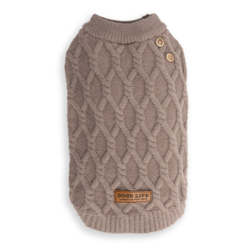 Dog's Life Khaki Cableknit Jumper
