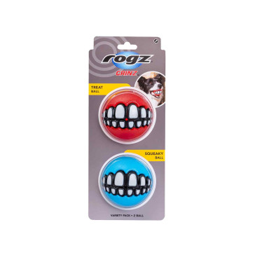 Rogz Grinz Variety 2-Pack Dog Toy