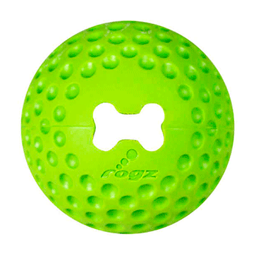 Rogz Gumz Ball Treat Dog Toy-Lime