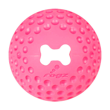 Rogz Gumz Ball Treat Dog Toy-Pink