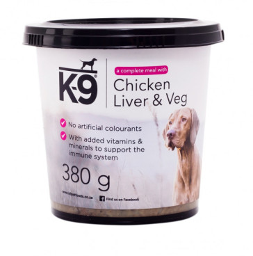 K-9 Chicken Liver & Veg Dog Food Tubs