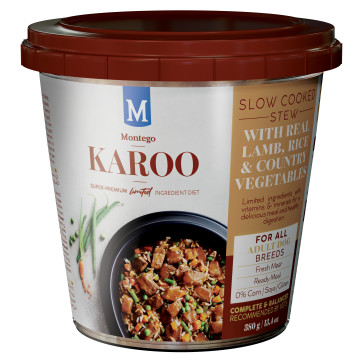 Montego Karoo Lamb Adult Wet Food Tub Bulk Pack - 12x380g