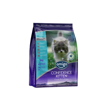 Amigo Confidence Lamb & Ostrich Kitten Food - 2kg