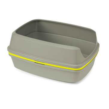 Moderna Lift to Sift Cat Litter Box - Warm Grey and Lemon Yellow