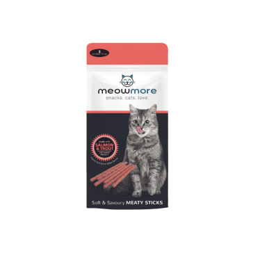 Meow More Salmon and Trout Cat Treat Sticks  - 15g