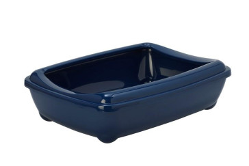 Moderna Arist-o-Tray Medium Cat Litter Tray with Rim - Navy