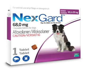 NexGard Large Dog 10-25kg Chewable Tick & Flea Tablet