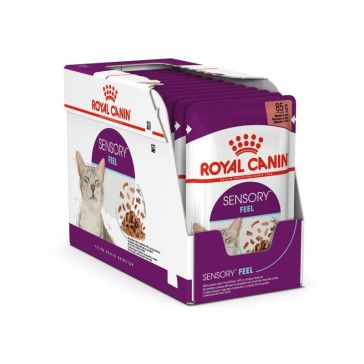 Royal Canin Sensory Feel Morsels in Gravy Adult Cat Food Pouches - 12x85g