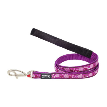 RedDingo Design Fixed Dog Lead-Breezy Love-Purple-L