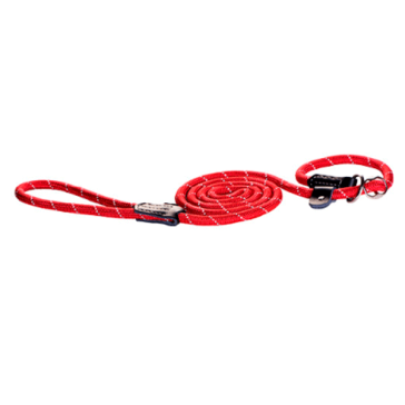 Rogz Rope Moxon Dog Lead-Red