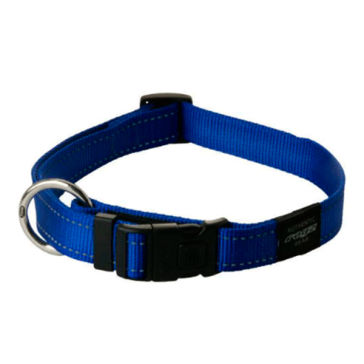 Rogz Utility Side Release Reflective Dog Collar-Blue-XL