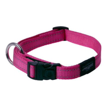 Rogz Utility Side Release Reflective Dog Collar-Pink