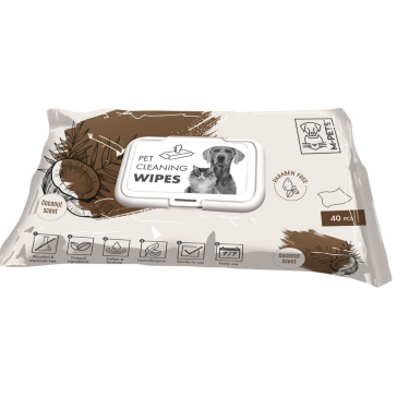M-Pets Pet Coconut Cleaning Wipes - 40 Piece