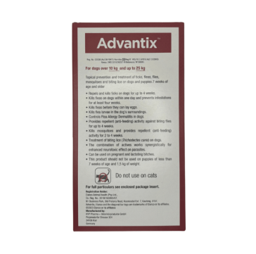 Advantix Large Dog 10-25kg Spot-on Tick & Flea Treatment 1 Pack
