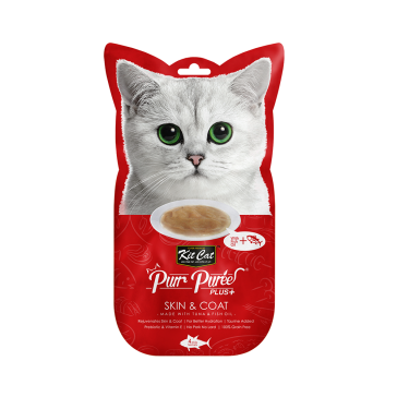 Kit Cat Purr Puree Plus+ Tuna Skin & Coat Care Cat Treats
