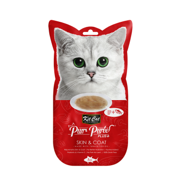 Kit Cat Purr Puree Plus+ Tuna Skin & Coat Care Cat Treats