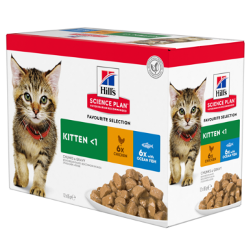 Hill's Healthy Development Chicken & Ocean Fish Kitten Food Pouches