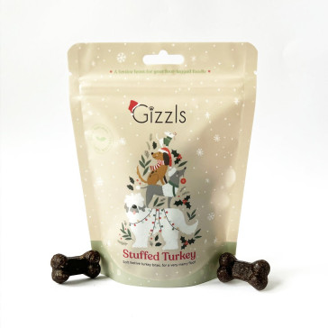  Gizzls Stuffed Turkey Soft Christmas Dog Treats - 140g