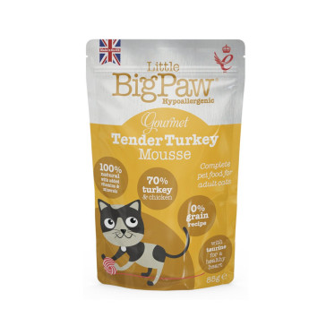 Little Big Paw Gourmet Tender Turkey Adult Cat Mousse-85g