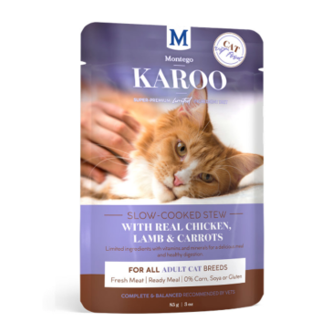 Montego Karoo Chicken, Lamb & Carrots Adult Cat Wet Food Pouch-85g