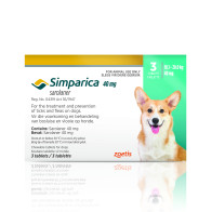 Simparica Sarolaner Chewable Ticks and Flea Tablet - 10.1-20kg