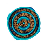 Outward Hound Slow Feeder Large Dog Bowl - Turquoise